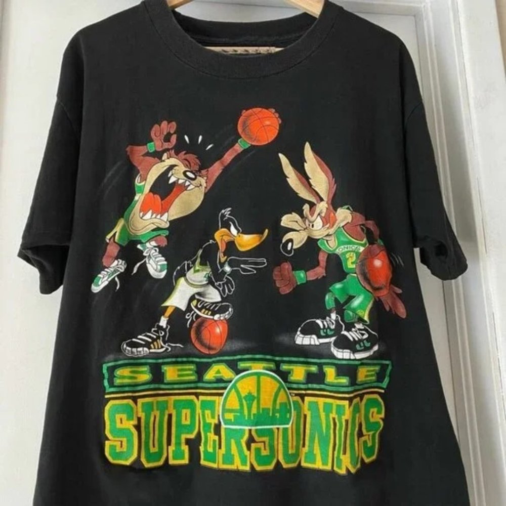 Vintage Seattle Supersonics Shirt, Graphic Tee, Unisex T-Shirt Sweatshirt Ho